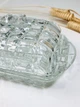 Масленка стеклянная прозрачная "Король" длина 17*10,5*9 см толстое стекло - изображение 1