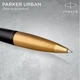 Ручка кулькова Parker URBAN 17 Muted Black GT BP (30035) - изображение 3