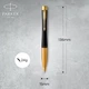Ручка кулькова Parker URBAN 17 Muted Black GT BP (30035) - изображение 4