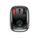 Автомобильный FM-трансмиттер ресивер Baseus T Shaped S-13 Car Bluetooth MP3 Player PPS Fast Charger Edition Black (CCMT000101) - изображение 4