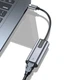 Адаптер Vention USB-C to Gigabit Ethernet Adapter 0.15M Gray Aluminum Alloy Type (CFNHB) (CFNHB) - зображення 3
