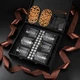 Камни для виски набор + 6шт Бокалы Bohemia Diamond 280 мл + Коробка деревянная с гравировкой, WS604 - изображение 1
