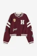 Утеплений бомбер H&M пд9708 марсала 170 - изображение 1