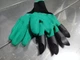 Рукавички граблі садові Garden Genie Gloves, пластикові наконечники кігті - зображення 5