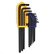 Ключі торцеві TORX 9 шт довгі, T10, T15, T20, T25, T27, T30, T40, T45, T50, CrV - зображення 1
