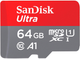 Карта памяти SanDisk microSDXC Ultra 64GB Class 10 UHS-I A1 + SD-adapter (SDSQUAB-064G-GN6MA) - изображение 2