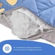 Подушка П-подобная IDEIA 140х75х20 см U-shape для беременных, реабилитации и повседневного комфорта с наволочкой на молнии Антиалергенная Стеганная Джинс/Серая (4820182652325) - изображение 5