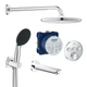 Душевая система скрытого монтажа GROHE QuickFix SmartControl UA202802R3 с верхним душем с изливом латунь хром CV033607 - изображение 1