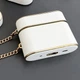 Шкіряний футляр Suitcase для навушників AirPods 3 White - зображення 3