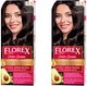 Набор Florex Super Стойкая крем-краска для волос Кератин 3.5 Морозный каштан х 2 шт (4823001604819) - изображение 1