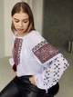 Вишита блуза жіноча класична "Маруся" біла жіноча вишиванка на легкому шифоні 12566-58 (3XL) - зображення 5