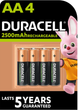 Акумулятор Duracell Recharge AA 2500 мА·год 4 шт. (5005001)(5000394057203) - зображення 1