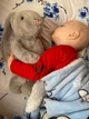 Подарунок на День народження малюка Зайчик Сірий 28 см HeyBaby - изображение 8