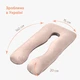 Подушка для беременных и отдыха Sleepingg U-Shape формы Антиаллергенное волокно с наволочкой и молнией Беж (4820227283460) - изображение 4