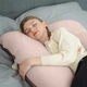 Подушка для беременных и отдыха Sleepingg U-Shape формы Антиаллергенное волокно с наволочкой и молнией Беж (4820227283460) - изображение 5