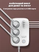 Сетевой фильтр удлинитель 3 евро розетки 4USB с быстрой зарядкой 65Вт с защитой с заземлением + кабель 2 метра Ldnio GaN 3250W/13A PD3.0 65W Белый - изображение 8