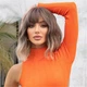 Женский парик с короткой стрижкой HAIRCUBE LC058-1 из синтетических волос Lichtbruin Ombre (78271554) - изображение 1