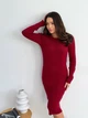 Платье вязаное миди осеннее женское ARTKNIT Verity L Бордо (4823093456983) - изображение 6