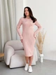 Платье вязаное миди осеннее женское ARTKNIT Verity S-M Персиковое (4823093455481) - изображение 1