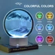 Настільна LED лампа нічник RGB пісочний годинник Картина рухомий пісок USB світильник UKC 3D Sandscape жовтий - зображення 4
