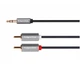 Коммутационный аудио кабель Mini-Jack 3,5 — 2хRCA Kruger Matz KM1216 3м - изображение 1
