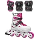 Роликові ковзани Rollerblade Fury Combo 2023 white-pink 33-38 07373600-T1C - зображення 1