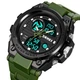 Наручные часы SKMEI 2031 Aviator кварцевый хронограф водонепроницаемый Олива - изображение 4