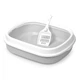 Туалет лоток для кошек с лопаткой Taotaopets 225501 46*38*13 см Gray - изображение 1