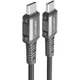Кабель швидкісний USB 4.0 Type-C на Type-C ACEFAST ALUMINUM ALLOY (1m, 40Gbps, 240W, 4K). Black - зображення 4