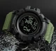 Cпортивний чоловічий наручний годинник Skmei 1356 Compass з компасом удароміцний (Зелений) - зображення 3
