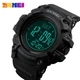 Cпортивные мужские наручные часы Skmei 1356 Compass с компасом тактические ударопрочные (Черные) - изображение 3