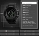Cпортивные мужские наручные часы Skmei 1356 Compass с компасом тактические ударопрочные (Черные) - изображение 5