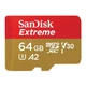 Карта памяти SanDisk 64GB microSDXC UHS-I U3 V30 A2 Extreme (SDSQXAH-064G-GN6GN) - изображение 1