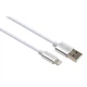 Дата кабель USB 2.0 AM to Lightning 1m nylon silver Vinga (VCPDCLNB1S) - зображення 1