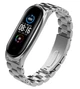 Ремешок MiJobs Plus металлический для Xiaomi Mi Band 5/6/4/3 Серебристый (mrk3003) - изображение 1