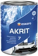 Краска для стен и потолков Eskaro Akrit 7 шелковисто-матовая Белая TR 0.9 л - изображение 1