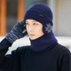 В'язана шапка + шарф Narason 9516 57-60 колір темно-синій - зображення 1