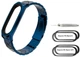 Ремінець MiJobs V-shape металевий для Xiaomi Mi Band 5/6/4/3 Blue (mrk0026) - изображение 2
