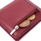 Кожаный женский кошелек ST Leather 9,5х10,3х1,5 см (acs0028385) Бордовый - изображение 5