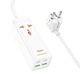 Сетевой удлинитель фильтр HOCO Talent desktop charger AC10A |1.5 м,2USB/2Type-C/1xSocket, PD/QC, PD65W| Белый - изображение 5
