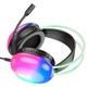 Ігрові навушники з мікрофоном Hocо W109 Plus (2 метри, RGB, об'ємний звук 7.1, USB, дротові, з оголов'ям) - Чорний - зображення 4