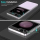 Захисне скло з рамкою CD Pattern на задню камеру Samsung Galaxy Z Flip5 silver - зображення 2