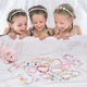 Великий Дитячий DIY набір для творчості та рукоділля Urbankit Beads Set 700+ Намистини, бісер, ведмедики, серця, кристали з аксесуарами для виготовлення браслетів, прикрас (MUSH4V) - зображення 11