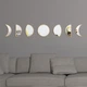 Зеркальная наклейка на стену в виде луны "Moon" - акриловая панель для декора интерьера, самоклеящаяся 7 шт (710020) - изображение 1