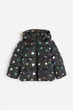 Куртка черная в сердца H&M 110-116см (400094846) - изображение 1