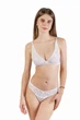 Комплект женский кружевной бюстгальтер с мягкой чашкой стринги Felisiya Lingerie Белый 2007+210-001/0166 M - изображение 1