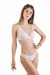 Комплект женский кружевной бюстгальтер с мягкой чашкой стринги Felisiya Lingerie Белый 2007+210-001/0166 M - изображение 4