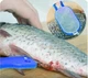 Рибочистка з контейнером Kitchenware скребок для чищення риб'ячої луски з ножем синя - зображення 4