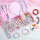 Великий Дитячий DIY набір для творчості та рукоділля Urbankit Beads Set 700+ Намистини, бісер, ведмедики, серця, кристали з аксесуарами для виготовлення браслетів, прикрас (MUSH4V) - зображення 4