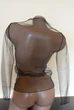 Прозора кофтинка гольф кофточка сітка водолазка блузка Honey Fashion Accessories One Size (XS/S) чорний (10-110) - изображение 3